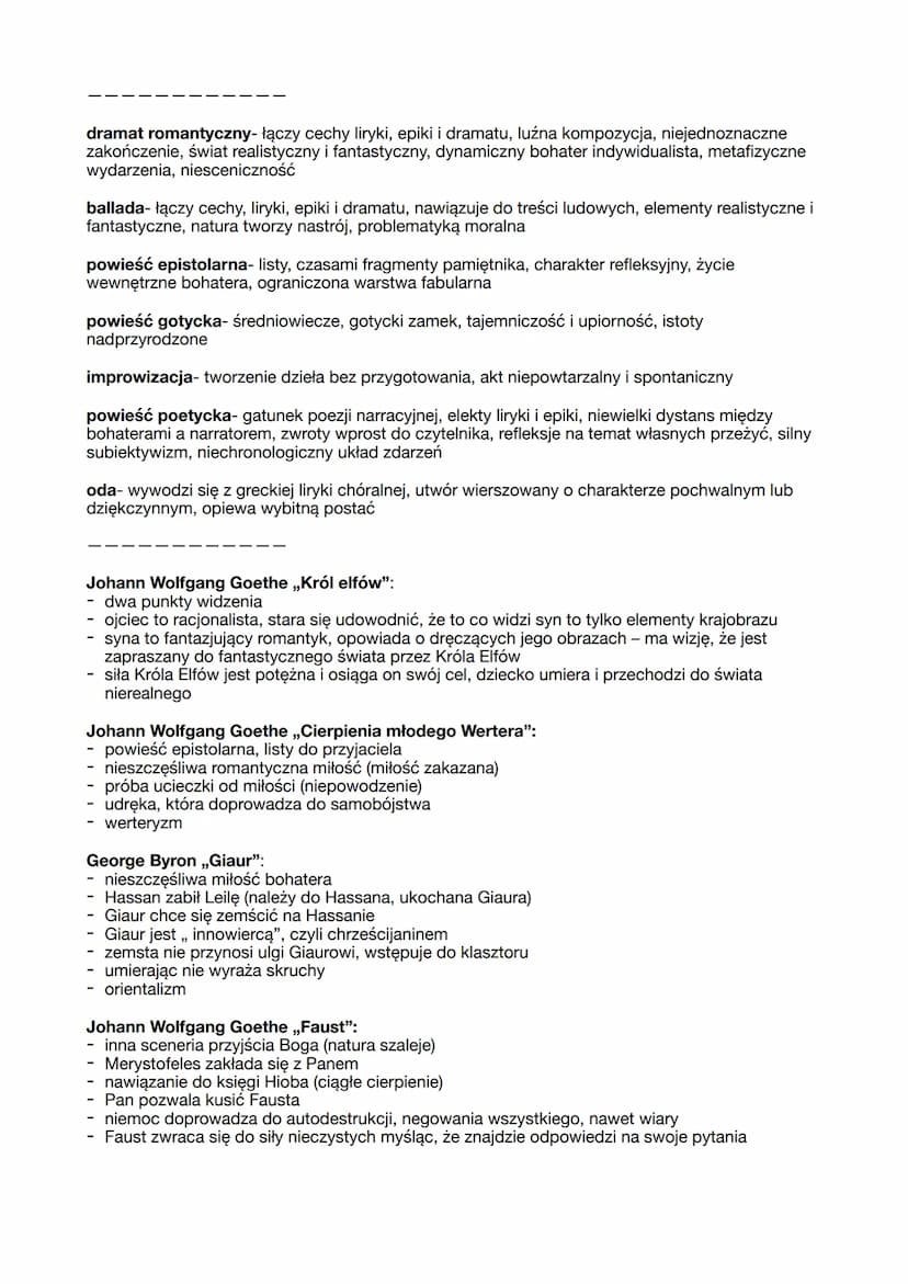 
<p>Definicja romantyzmu obejmuje odwoływanie się do odległej przeszłości, takie jak gotycyzm, która definiuje się poprzez poezję ruin i pow