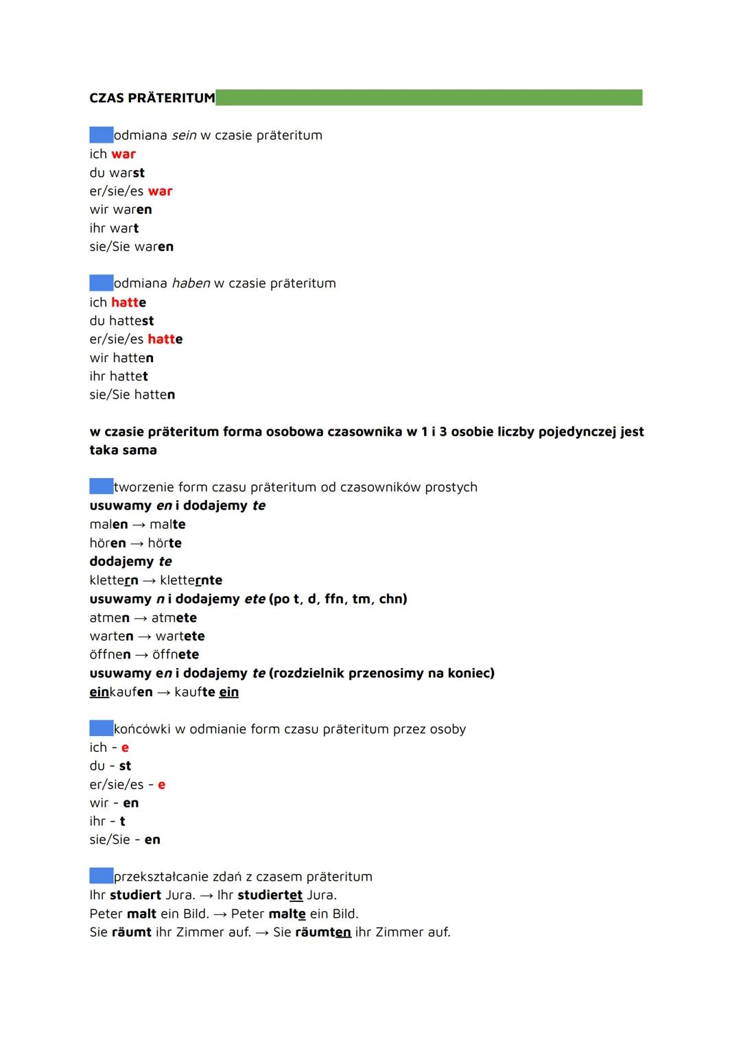Czas Präteritum: Kompletny Poradnik