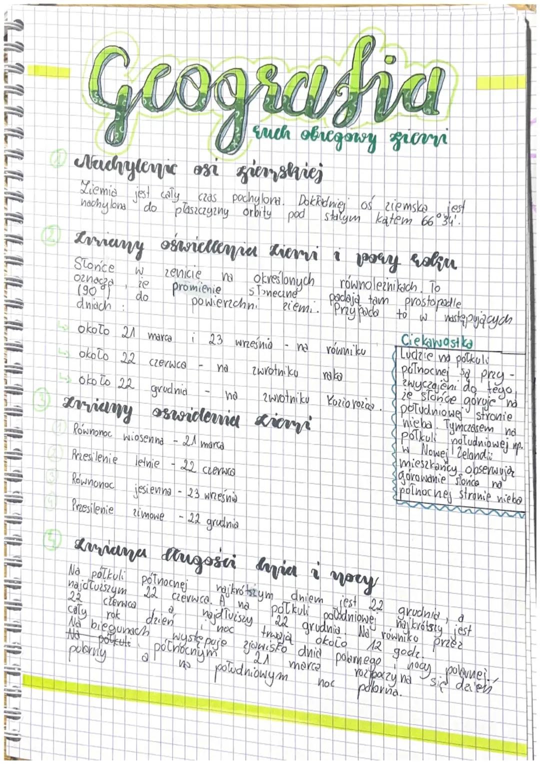 Ruch obiegowy Ziemi i jego znaczenie