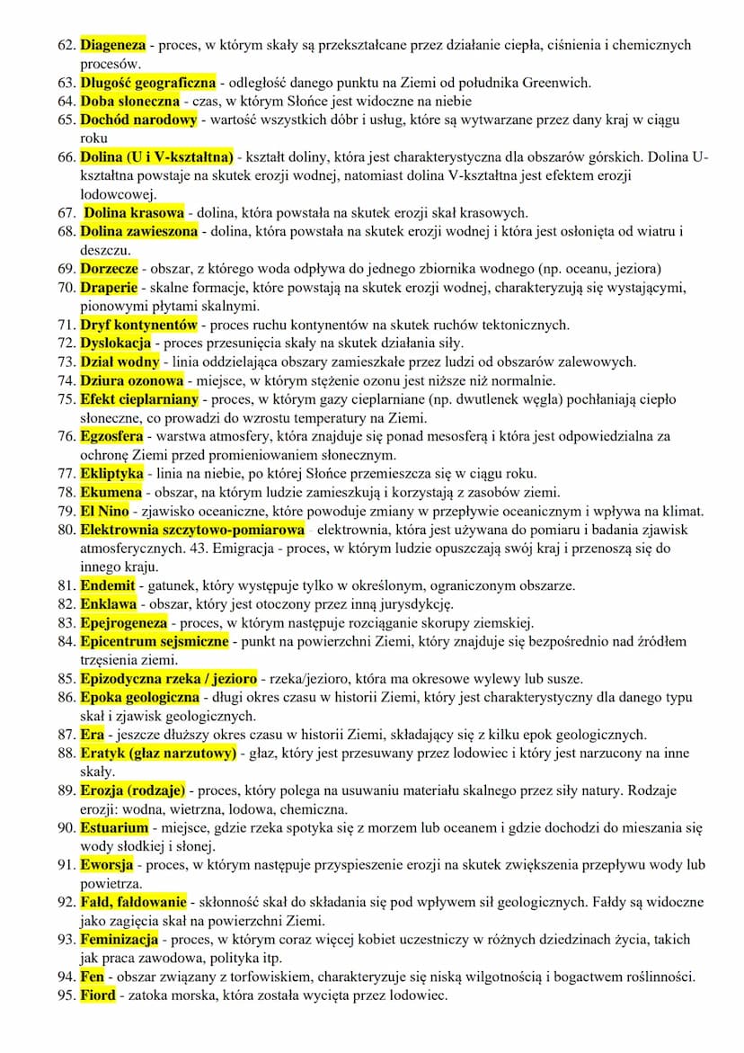 1. Ablacja - proces erozji powierzchni skały lub lodu, spowodowany działaniem sił fizycznych, takich jak
wiatr, woda lub słońce.
2.
Abrazja 