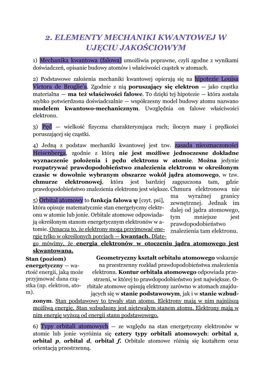 Elementy mechaniki kwantowej w ujęciu jakościowym