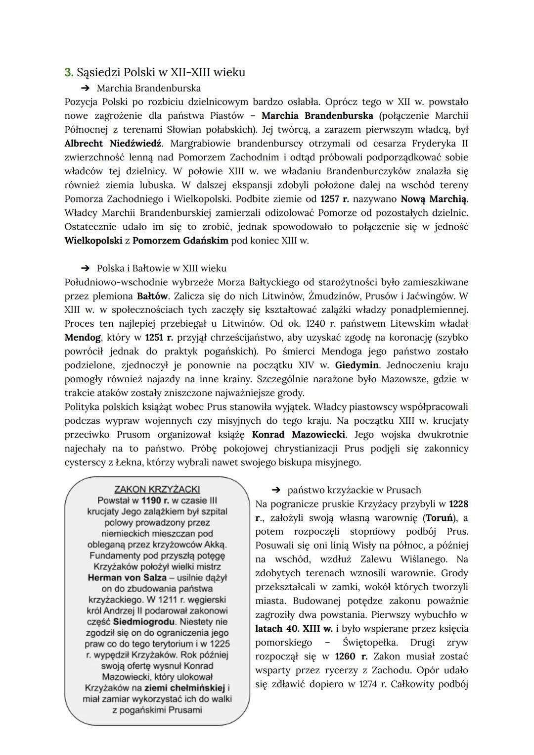 ŚREDNIOWIECZE - POLSKA
I. PAŃSTWO PIERWSZYCH PIASTÓW
1. Pradzieje ziem polskich
pojęcia
drużyna - formacja zbrojna pozostająca pod bezpośred