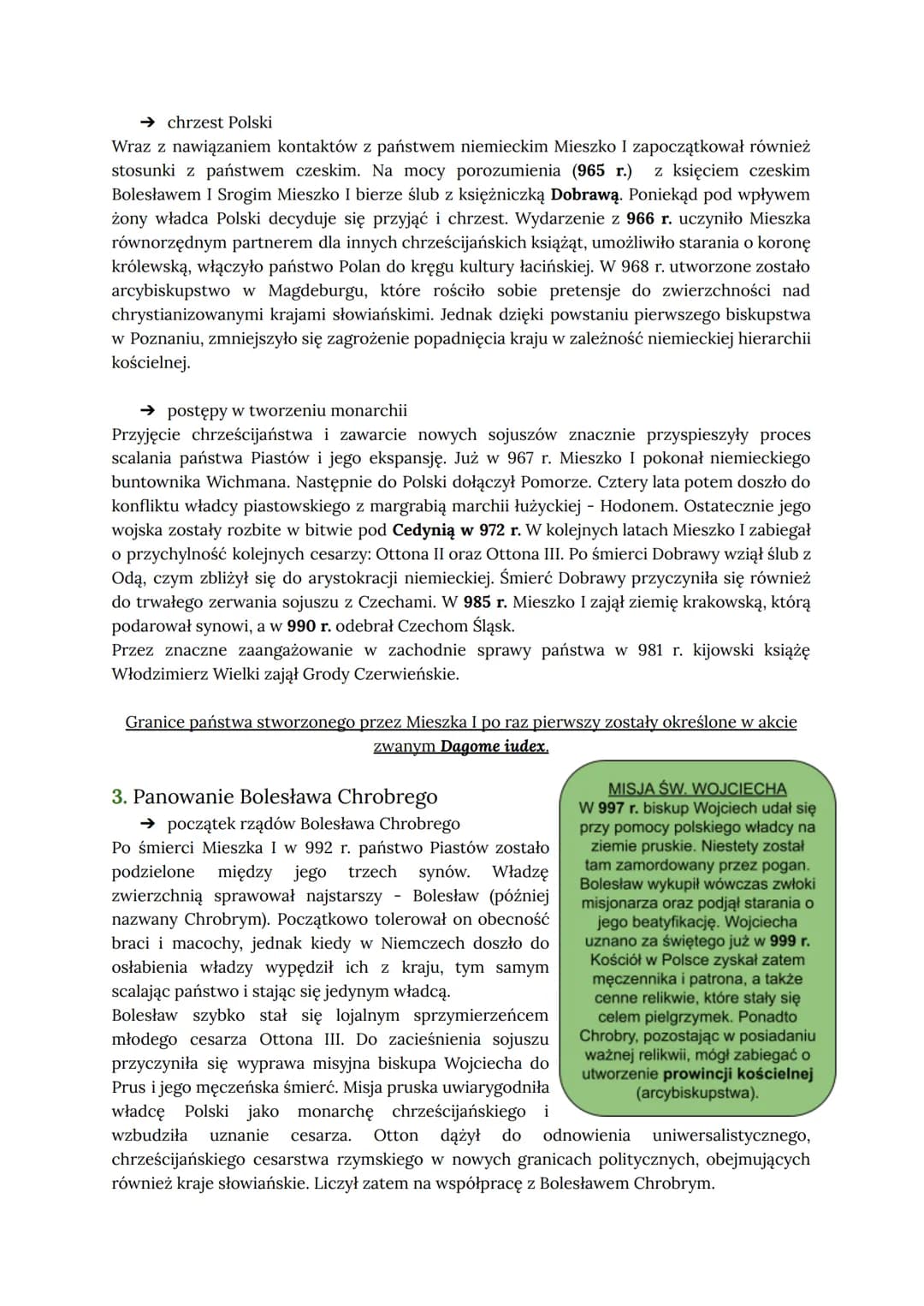 ŚREDNIOWIECZE - POLSKA
I. PAŃSTWO PIERWSZYCH PIASTÓW
1. Pradzieje ziem polskich
pojęcia
drużyna - formacja zbrojna pozostająca pod bezpośred