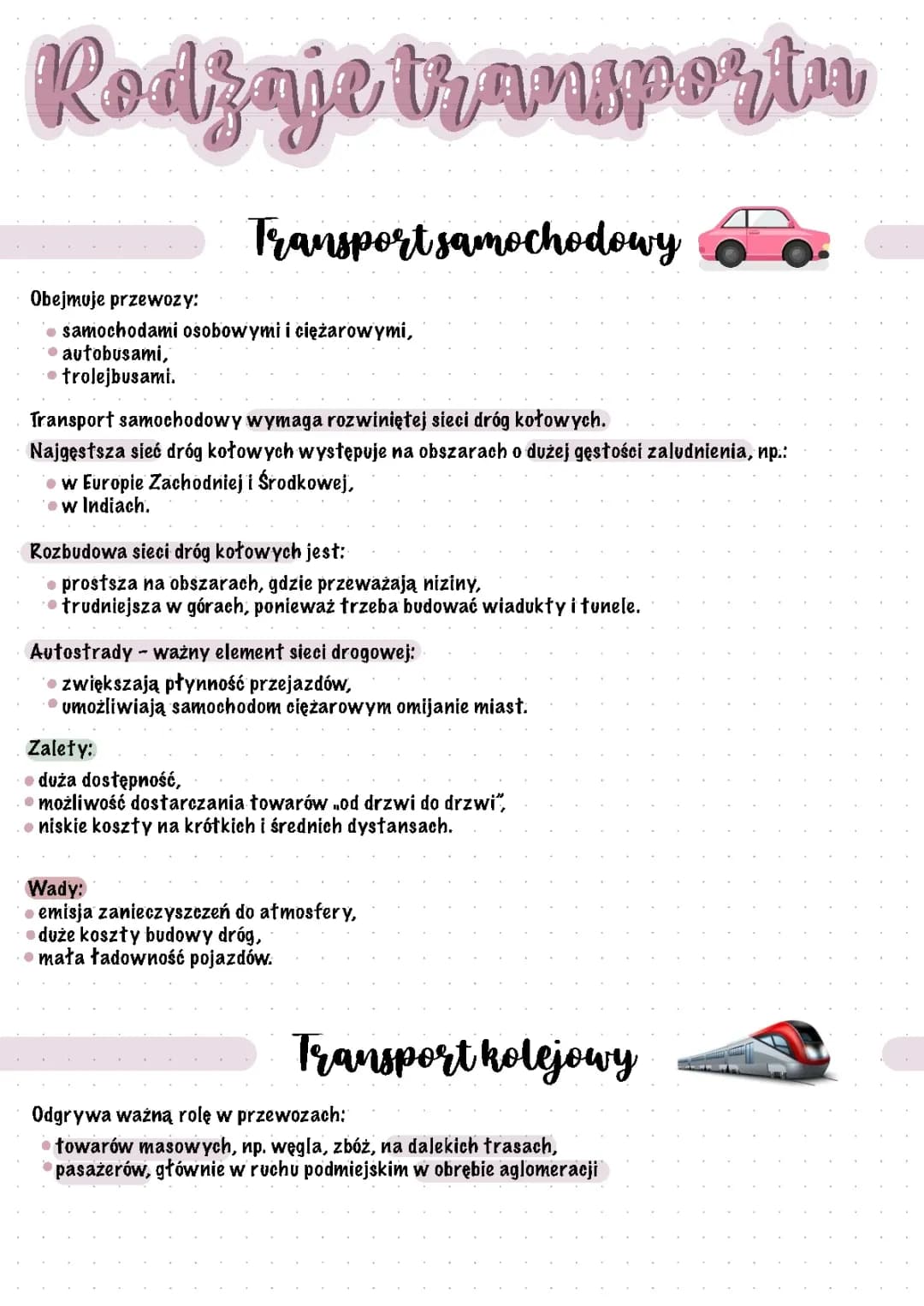 Rodzaje transportu