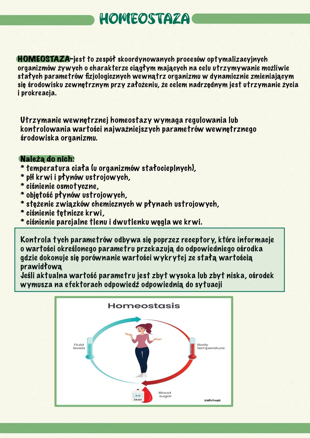 HOMEOSTAZA-jest to zespół skoordynowanych procesów optymalizacyjnych
organizmów żywych o charakterze ciągłym mających na celu utrzymywanie m