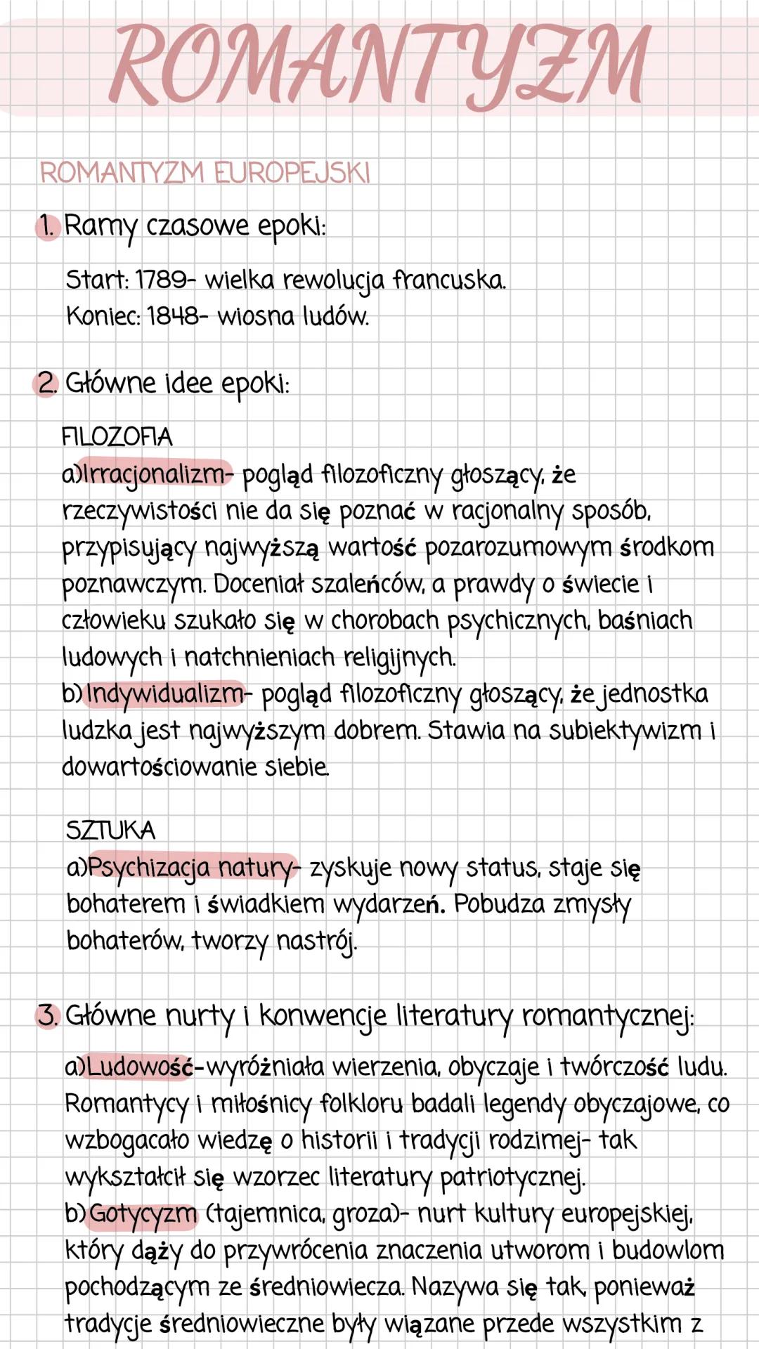 Romantyzm: Najważniejsze Informacje i Przykłady Rozprawki