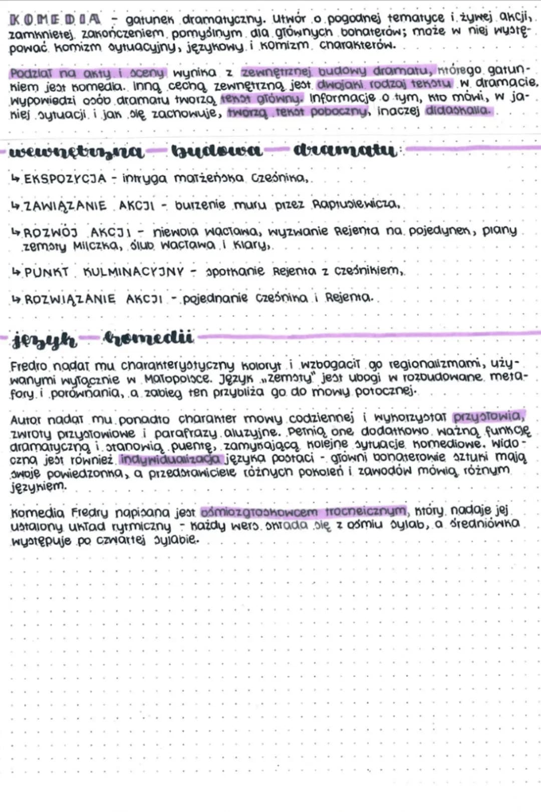bohaterowie
CZEŚNIK, RAPTUSIEWICZ - nosi stary dworoni tytuł cześnika - osoby stawiającej
przed królem potrawy przygotowane przez krajczego;