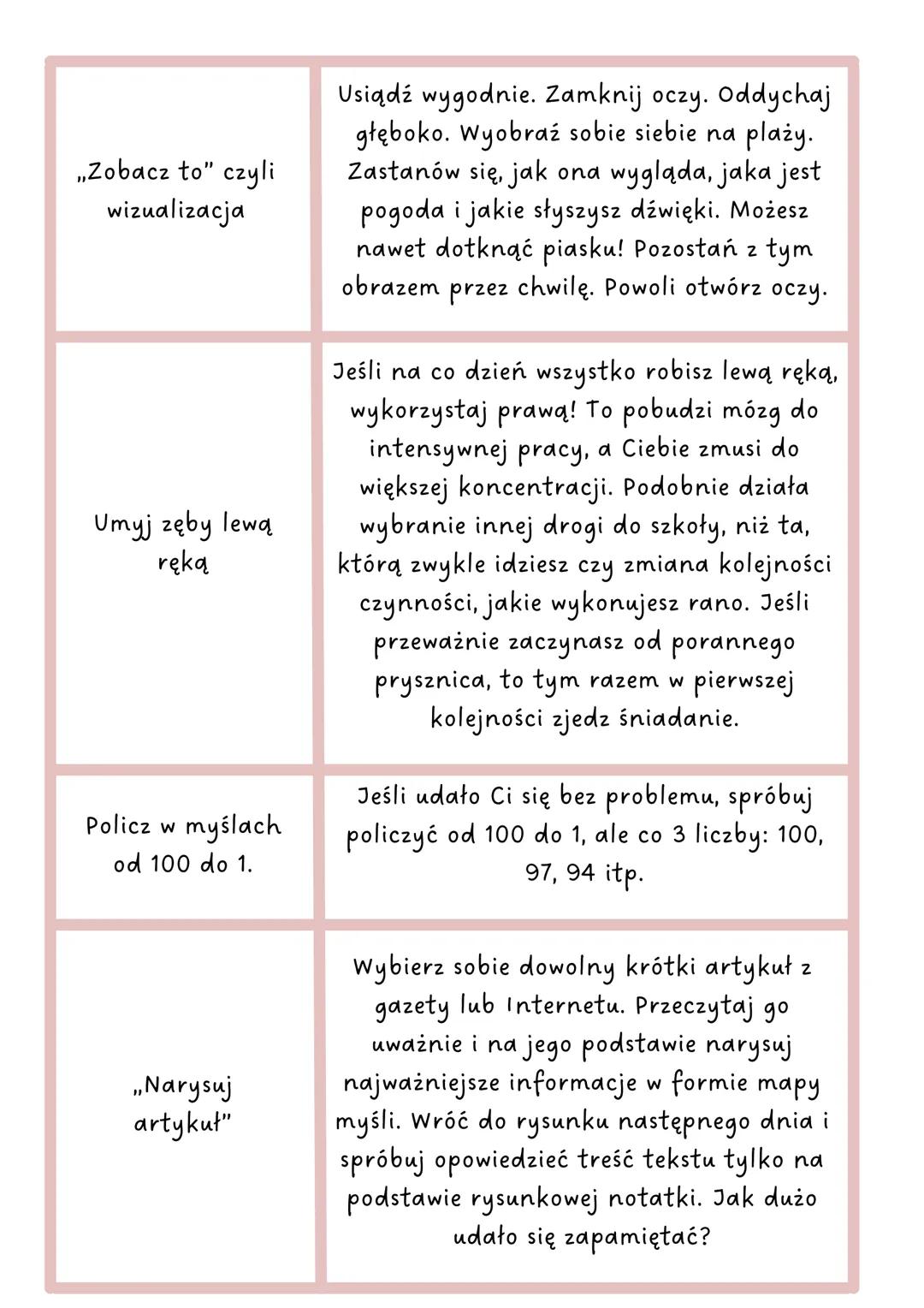 Jak uczyć
يعنها
efektywnie Co moze się przyduc?
tablica korkowa
nad biurkiem
duży zeszyt
lub kartki A4
długopisy i zakreślacze
zestaw żółtyc