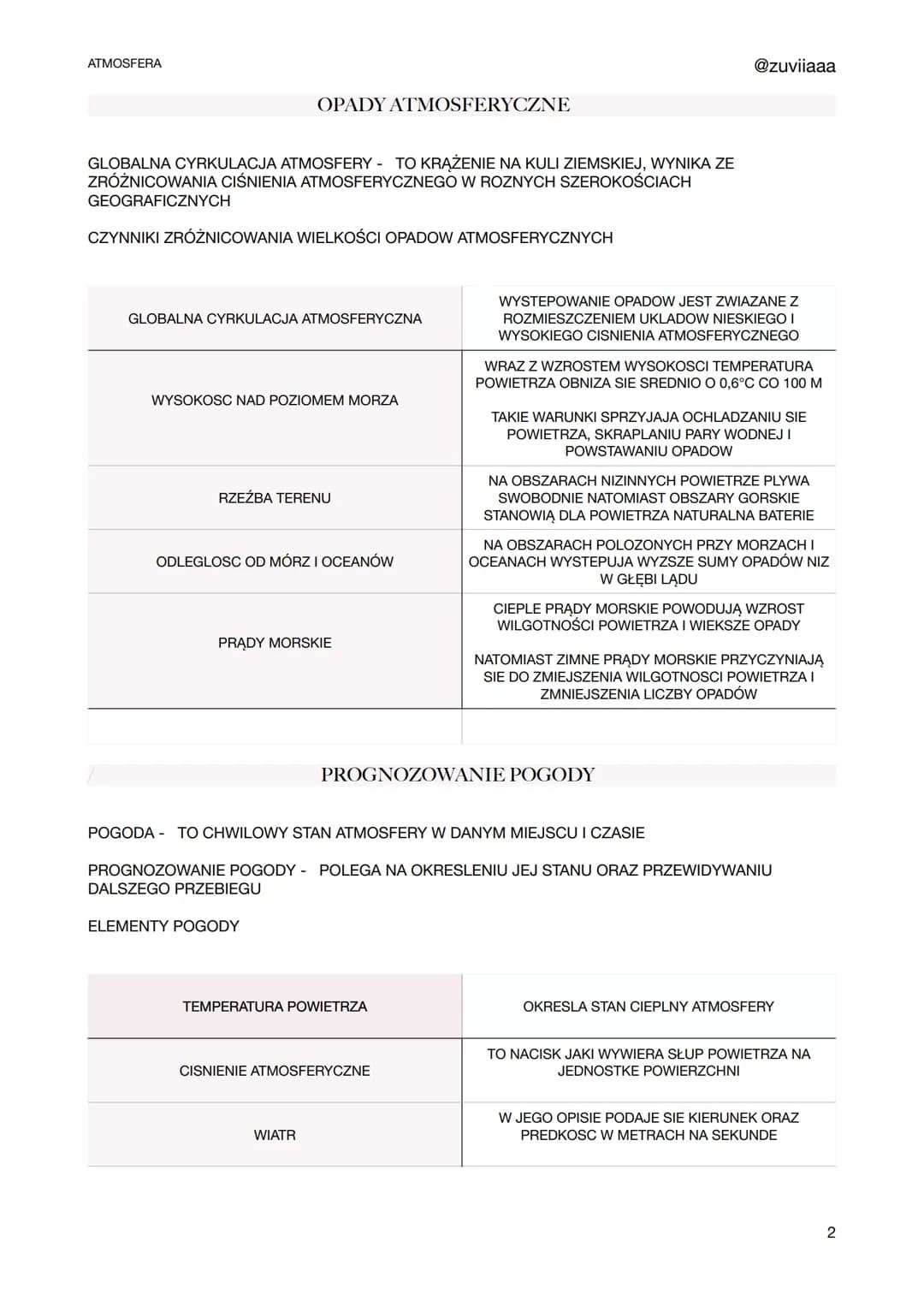 ATMOSFERA
TEMPERATURA POWIETRZA
CZYNNIKI WPŁYWAJĄCE NA TEMPERATURĘ POWIETRZA
SZEROKOSC GEOGRAFICZNA
WYSOKOSC NAD POZIOMEM MORZA
RZEŹBA TEREN