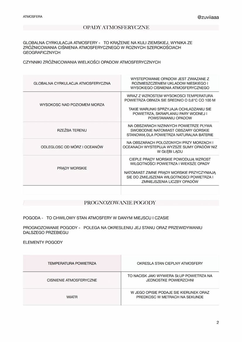 ATMOSFERA
TEMPERATURA POWIETRZA
CZYNNIKI WPŁYWAJĄCE NA TEMPERATURĘ POWIETRZA
SZEROKOSC GEOGRAFICZNA
WYSOKOSC NAD POZIOMEM MORZA
RZEŹBA TEREN