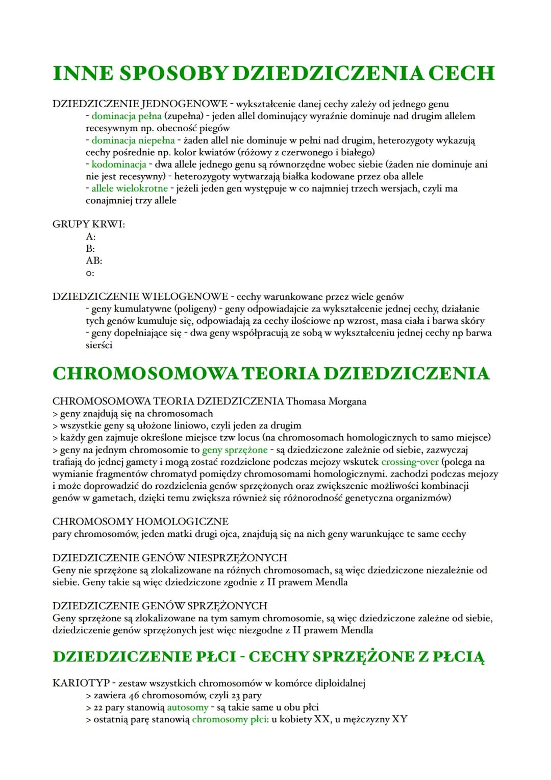 INNE SPOSOBY DZIEDZICZENIA CECH
DZIEDZICZENIE JEDNOGENOWE - wykształcenie danej cechy zależy od jednego genu
- dominacja pełna (zupełna) - j