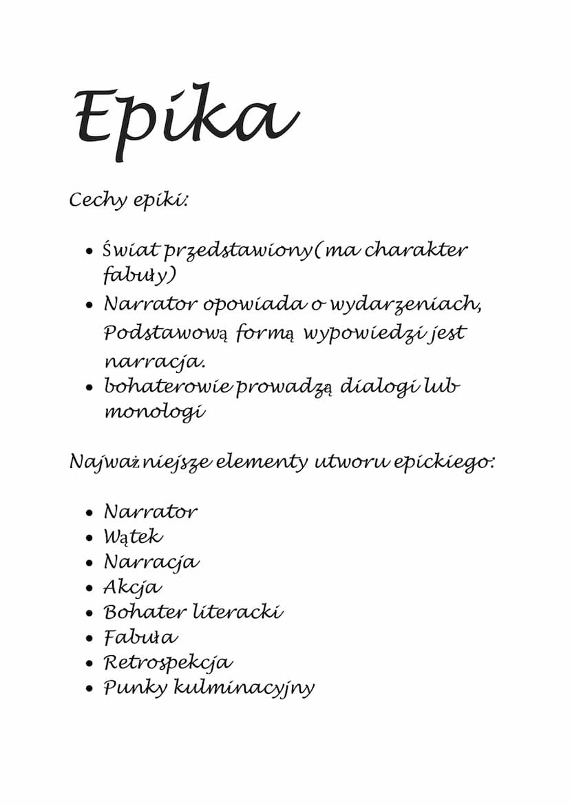 Cechy Epiki Liryki I Dramatu Cechy Epiki i Rodzaje Gatunków Literackich - Proste Wyjaśnienia (Język