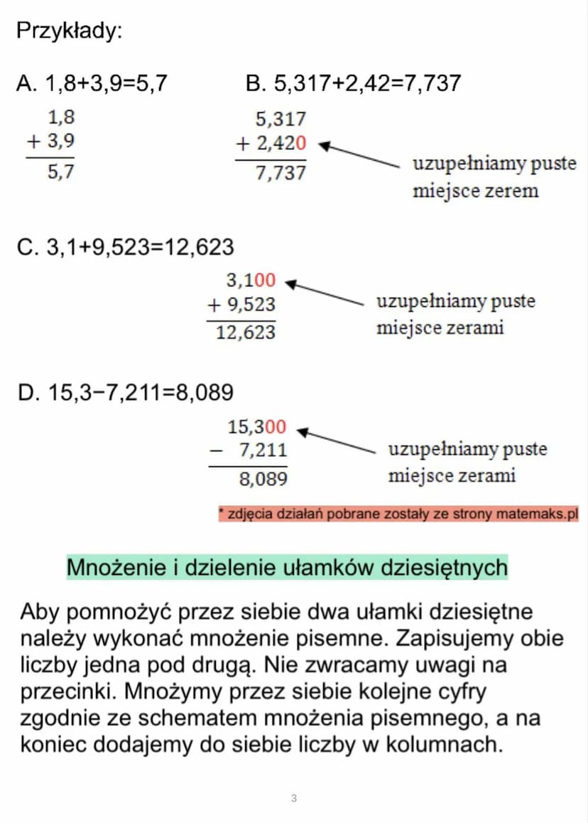 Ułamki
dziesiętne
Ułamki dziesiętne zapisujemy
przy pomocy cyfr i przecinka.
Każdy ułamek dziesiętny można
zamienić na ułamek zwykły.
Przykł