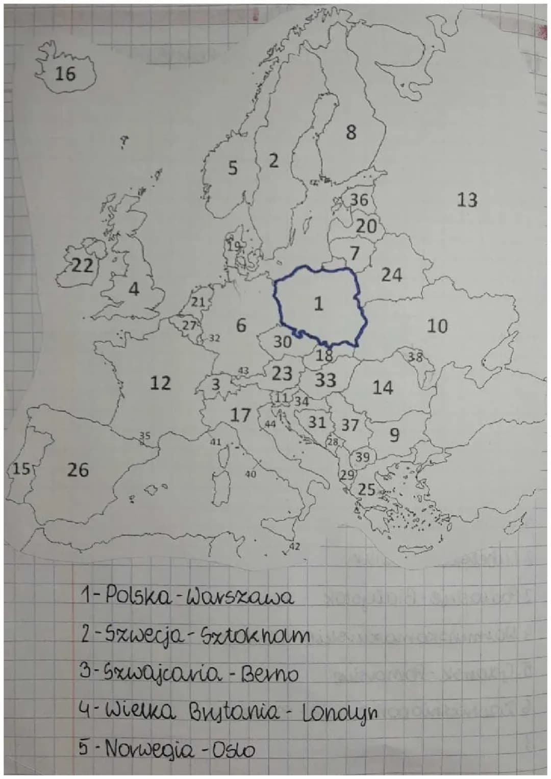 państwa Europy że stolicami