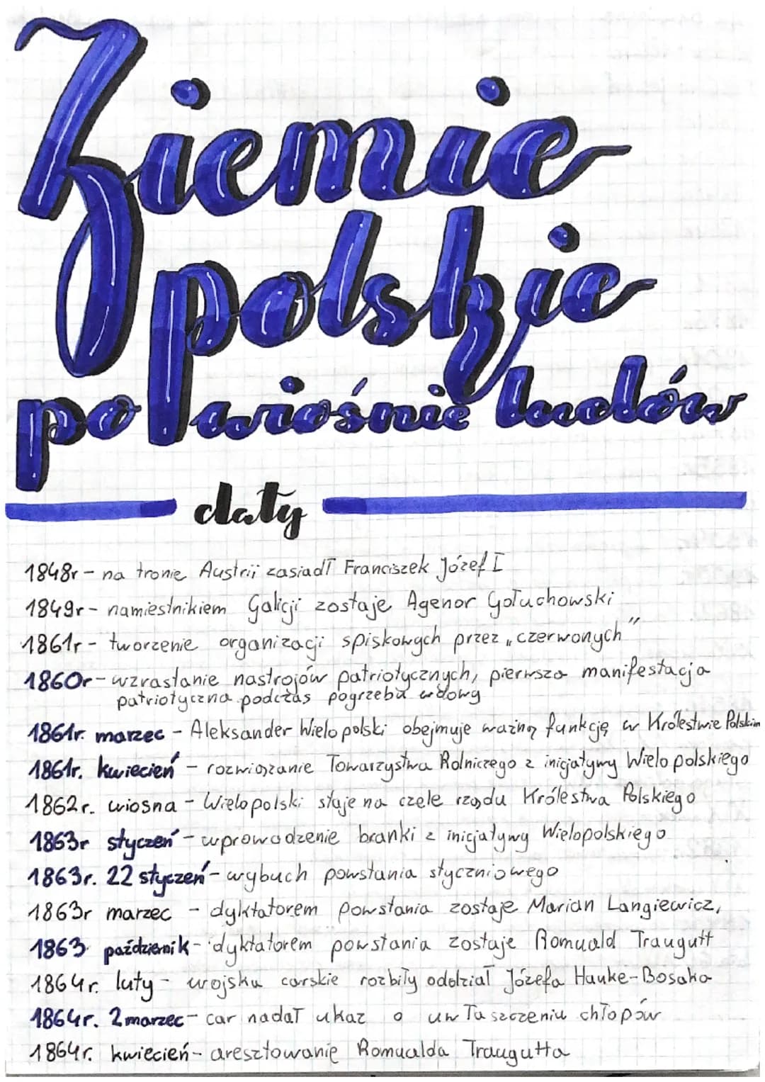 a
mic
Opolskie
potwieśnie buclée
daty
1848r- na tronie Austrii zasiadī Franciszek Józef I
1849r- namiestnikiem Galicji zostaje Agenor Gołuch