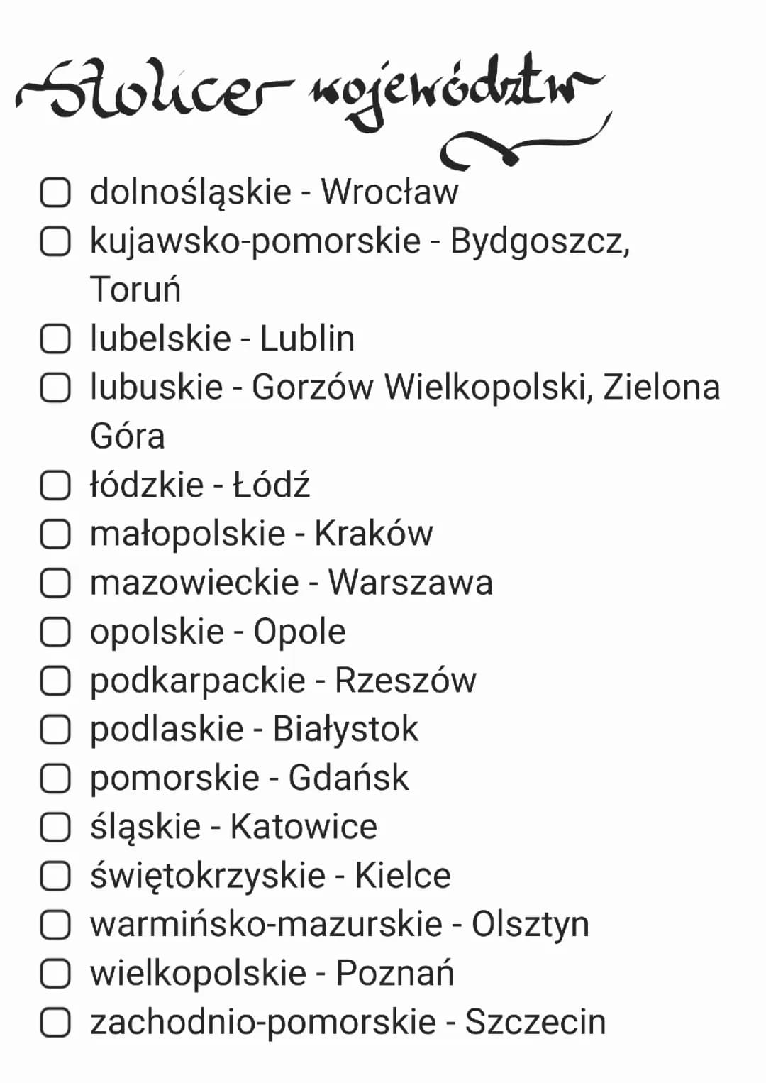 Województwa i ich stolice - Przewodnik dla dzieci