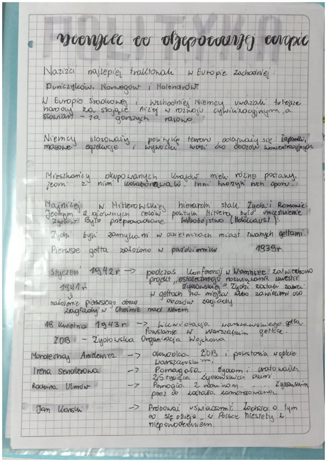 Niemiecka Polityka w Okupowanej Europie