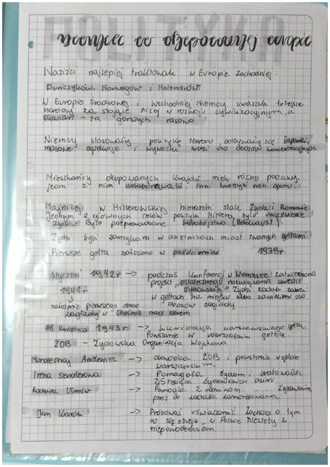 Beenjce co objepo coverzej ccropic
Nazizci najlepiej traktonali w Europie zachodniej
Puniczykow, Norwegow i Holendrów.
W Europie Środkowej
h