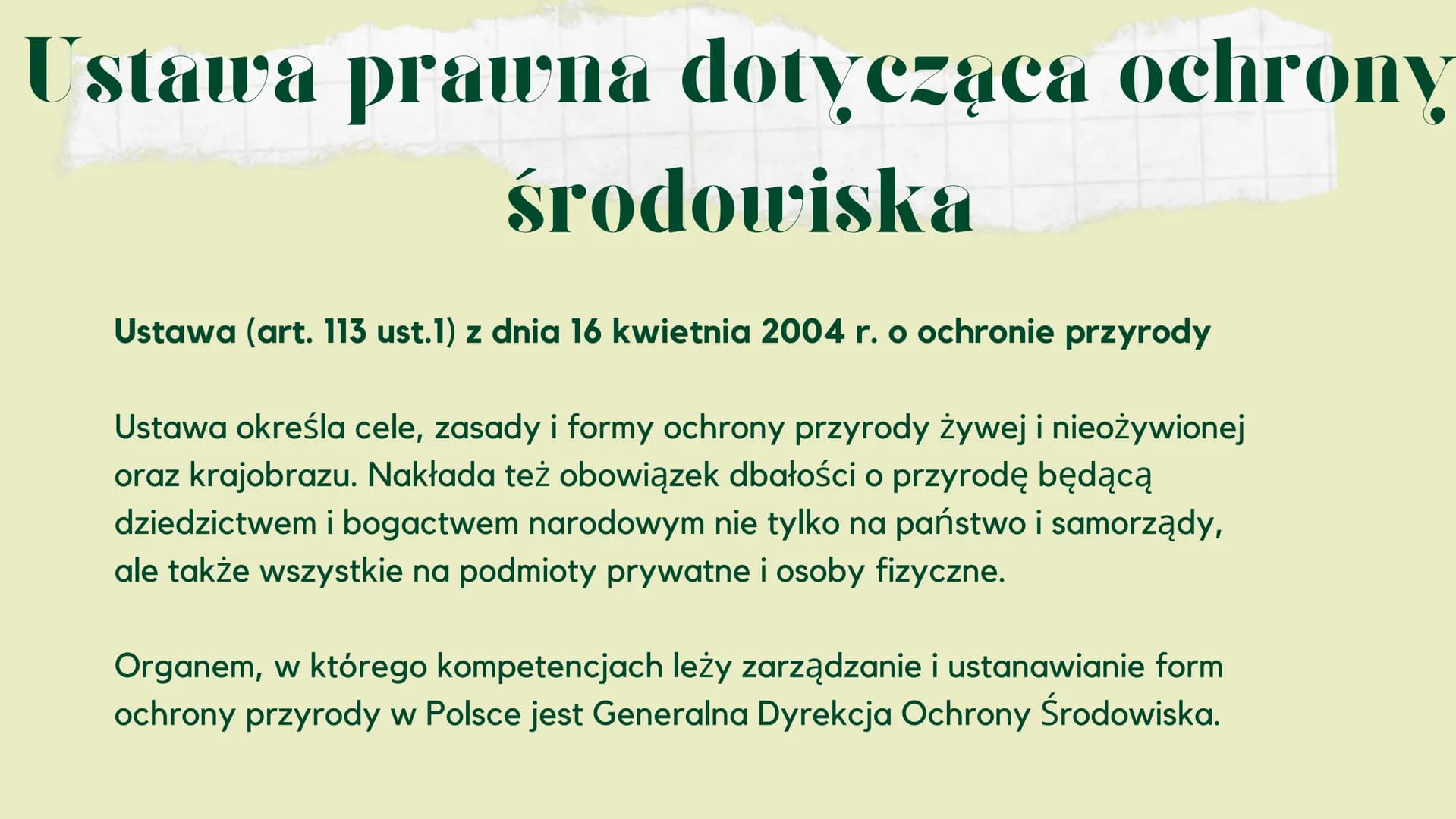 Formy
ochrony
środowiska
JUSTWHITELINES Czym jest ochrona środowiska?
Ochrona środowiska
Zespół idei, środków i działań
mających na celu utr