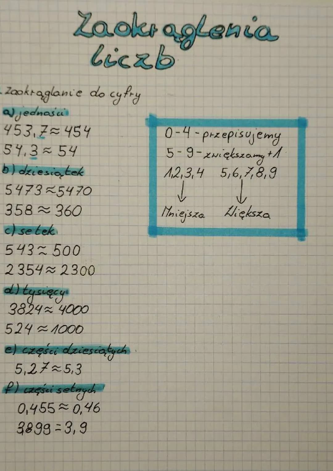 Zaokrąglenia liczb