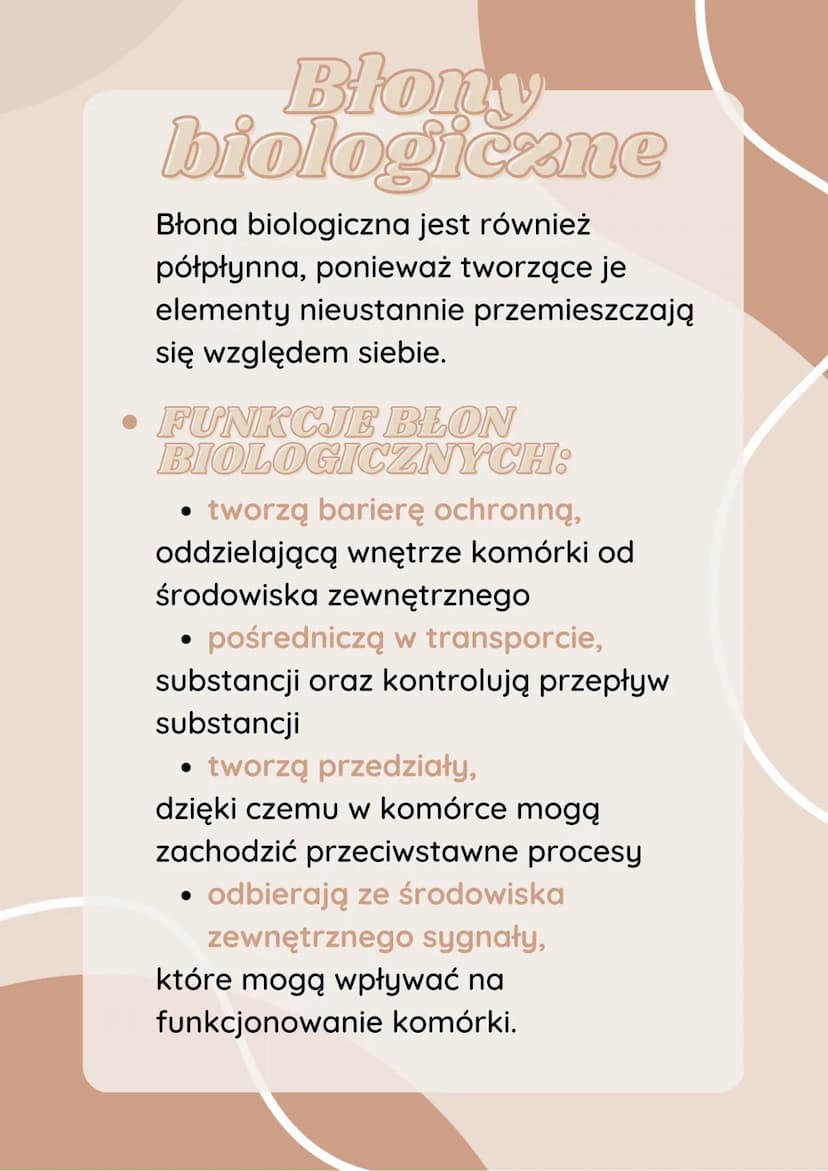Blony
biologiczne
BUDOWA BLON
BIOLOGICZNYCH:
Błony biologiczne są zbudowane
przede wszystkim z lipidów i białek.
Lipidami budującymi błony s