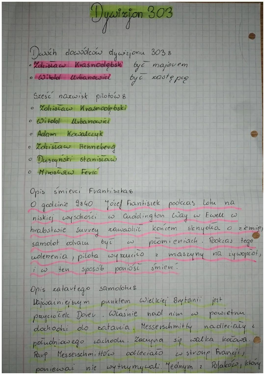 Dywizjon 303

Dwóch dowódców dywizjonu 3038
*   Zdzisław Krasnoolębski być majovem
*   Witold Urbanowici być zastępcę

Sześć nazwisk pilotów