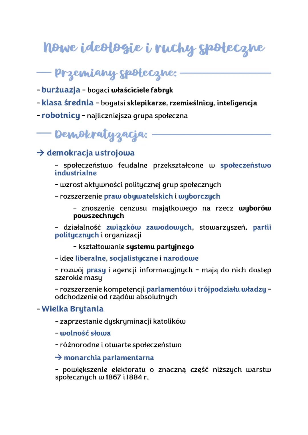 Zmiany w Europie w XIX wieku: Jak życie, grupy i ideologie się zmieniły?