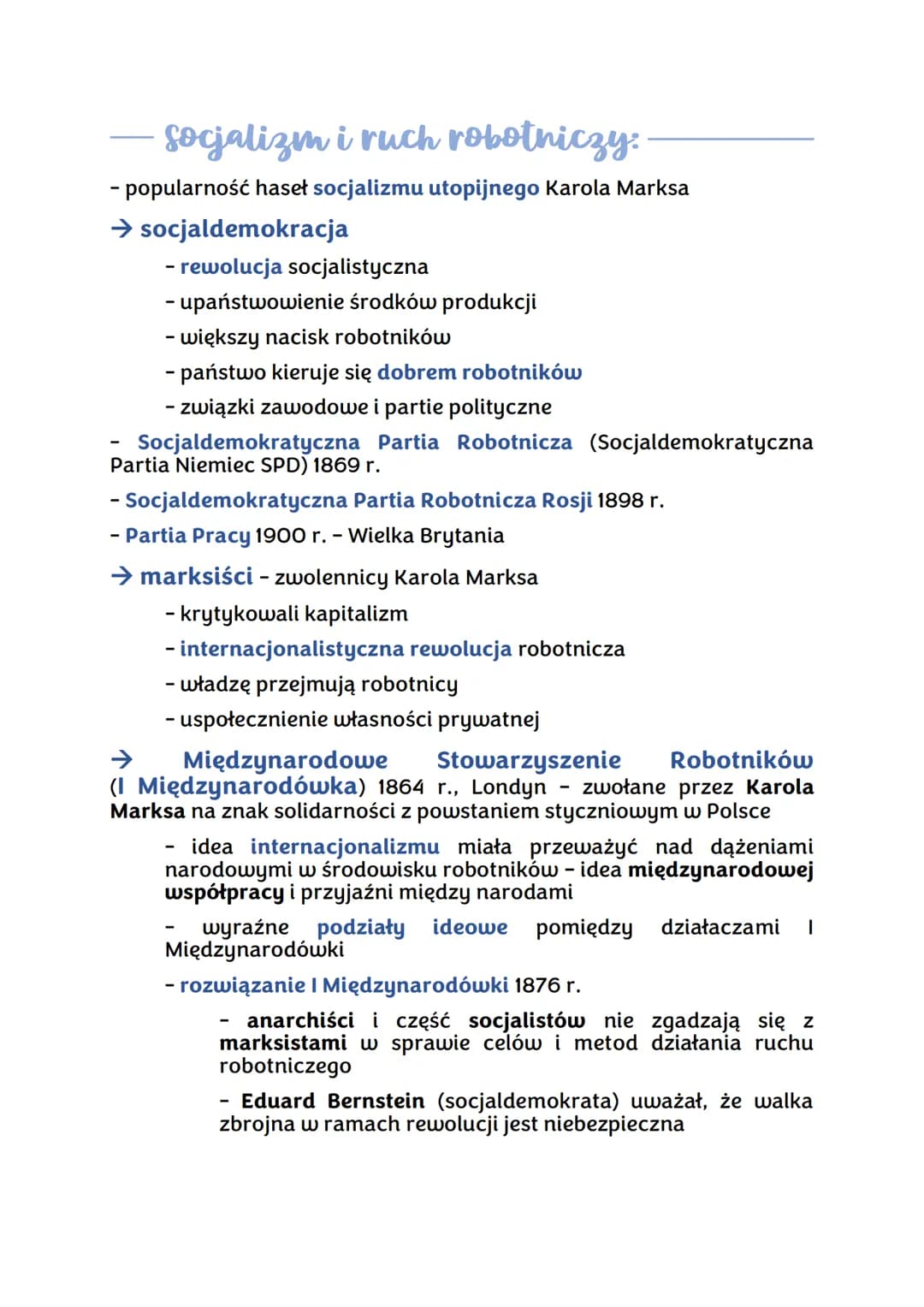 nowe ideologie i ruchy społeczne
przemiany spoteczne:
- burżuazja - bogaci właściciele fabryk
- klasa średnia - bogatsi sklepikarze, rzemieś