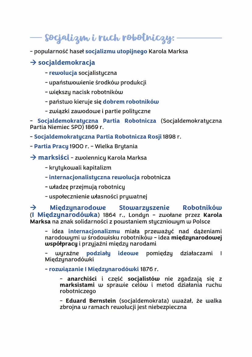 nowe ideologie i ruchy społeczne
przemiany spoteczne:
- burżuazja - bogaci właściciele fabryk
- klasa średnia - bogatsi sklepikarze, rzemieś