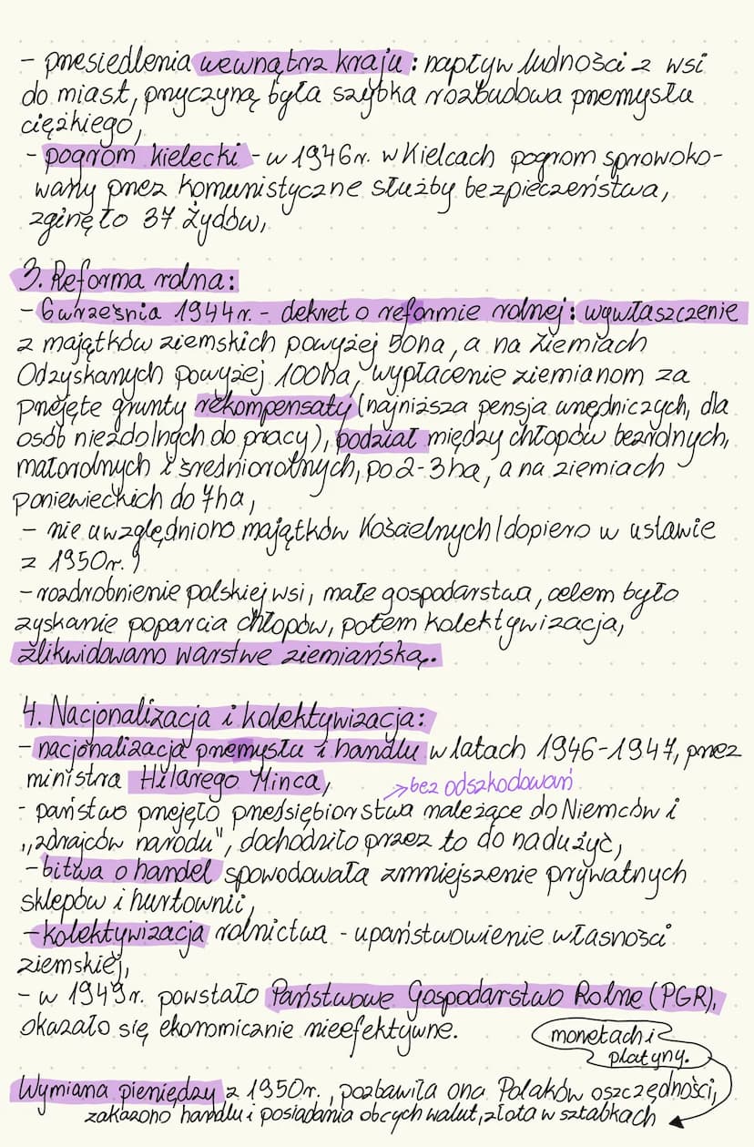 Powojenna odbudowa
- W
wojnie zginęło 6 mln mieszkańców Polski (ok. 3m/n
Żydów ~ 3 mln Polaków)
- Polska byla najbardziej zniszczonym państw