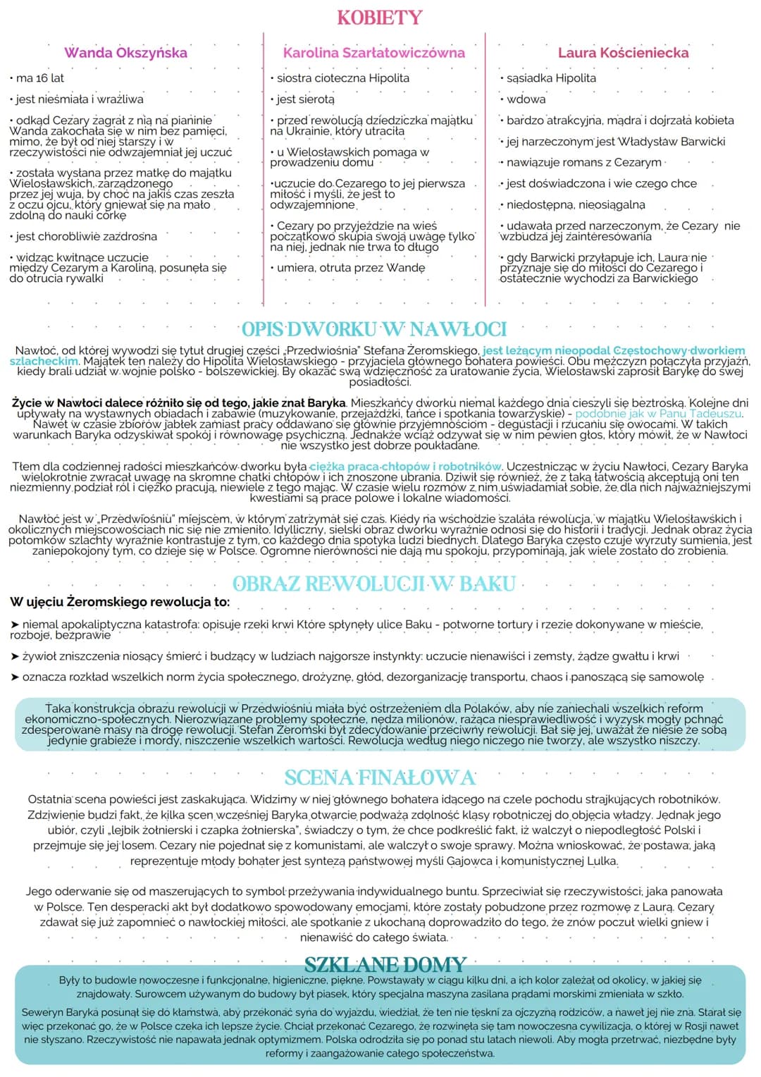 Przedwiośnie
• ojciec Cezarego,
•ma skłonność do marzycielstwa, co było typowe dla inteligencji
• ceni sobie wartości rodzinne
• zależało mu