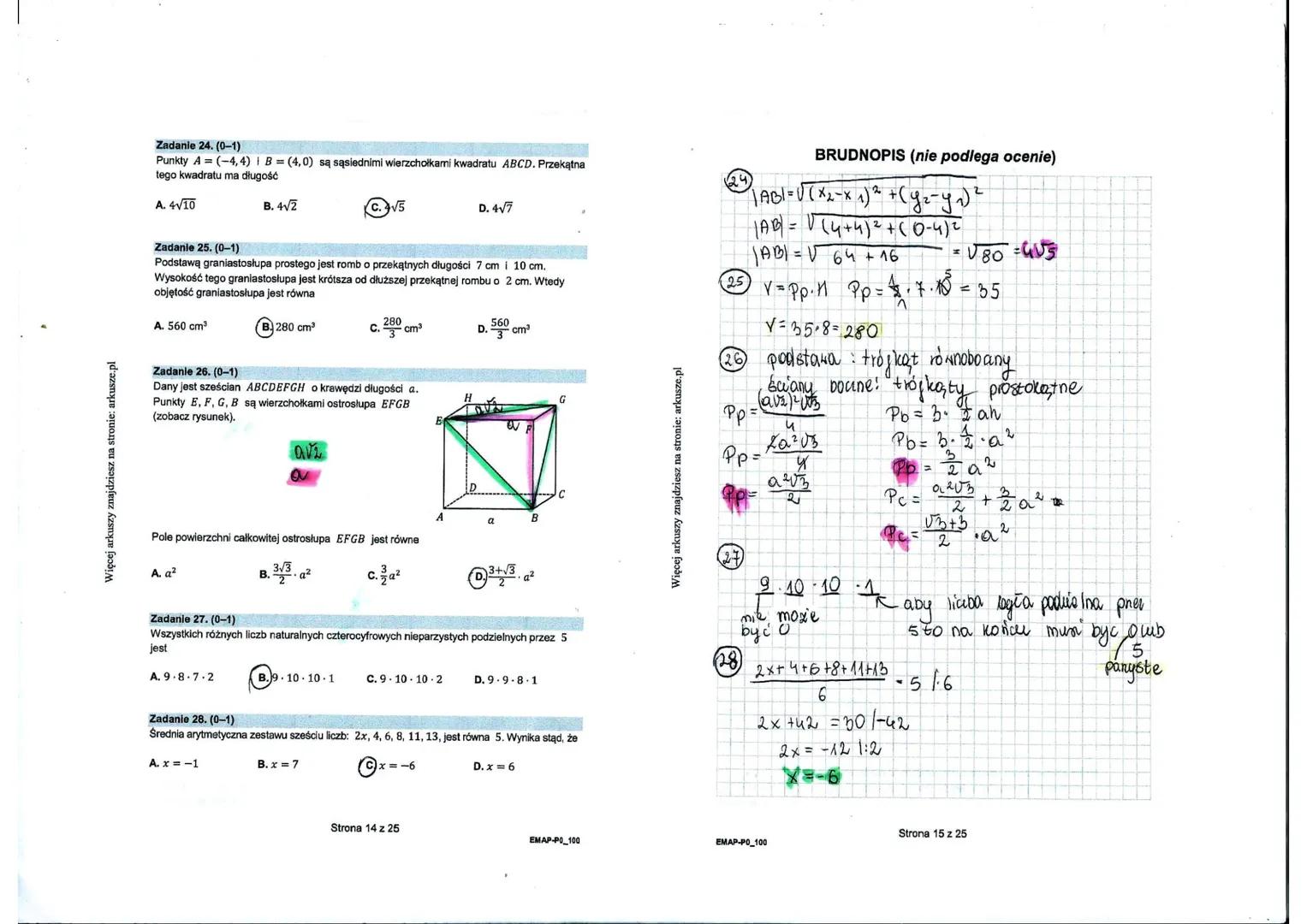 maj 2022 - p. podstawowy

W każdym z zadań od 1. do 28. wybierz i zaznacz na karcie odpowiedzi poprawną odpowiedź.

Zadanie 1. (0-1)
Liczba 