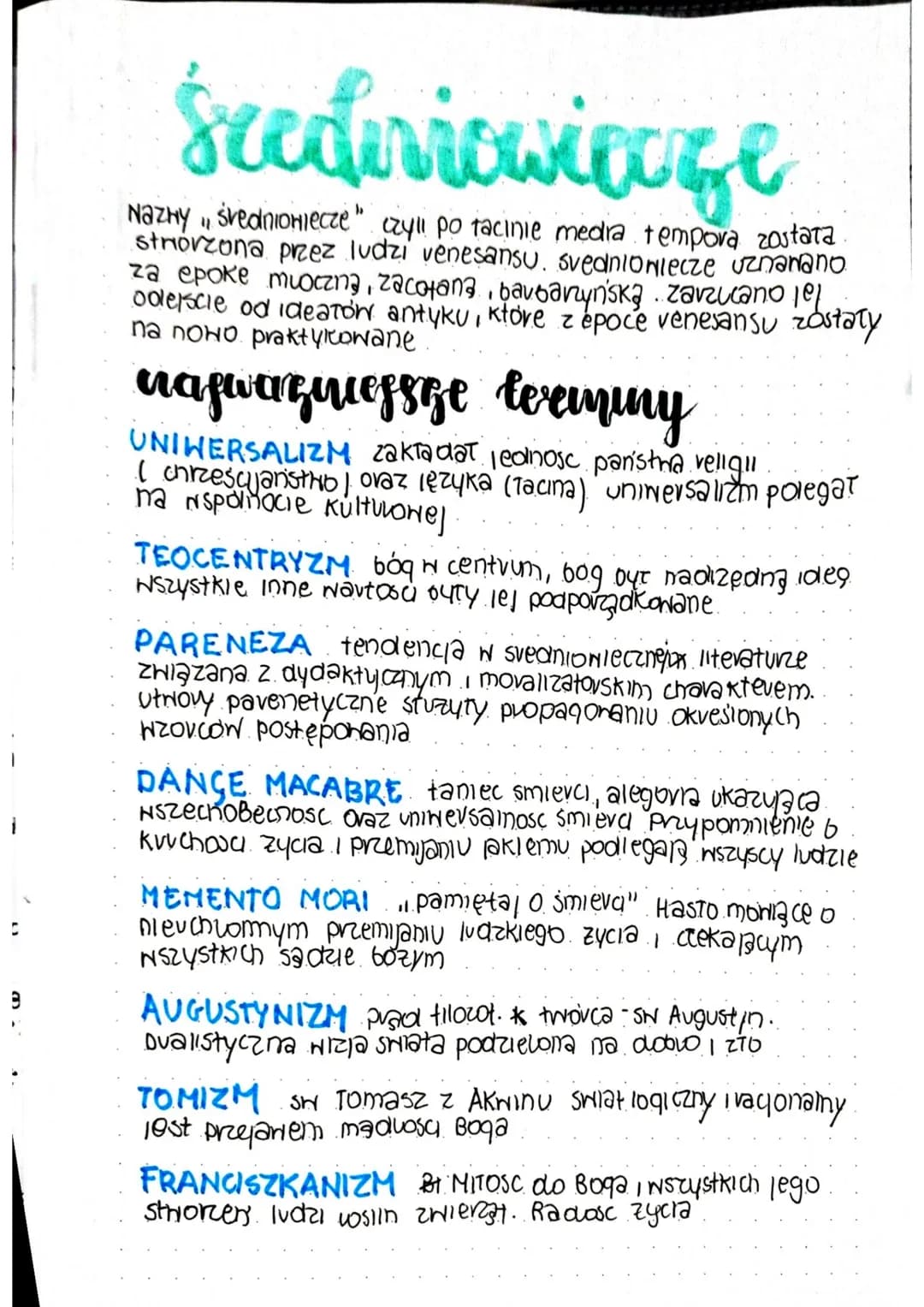 Średniowiecze
NAZHy , Svedniowiecze" czyli po tacinie media tempora została
stworzona przez ludzi venesansu. Svedniowiecze uznanano.
za epok