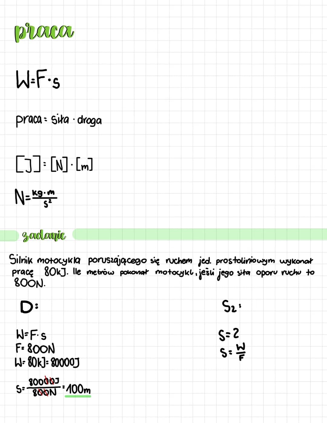 moc
P=W
praca
moccas
[Wat] = [²] = N-m
Praca i moc
gadanie
Oblicz moc silnika wiertarki, która pracę 9kJ wykonała w
Dane:
W=9kJ=9000J
t: 10s