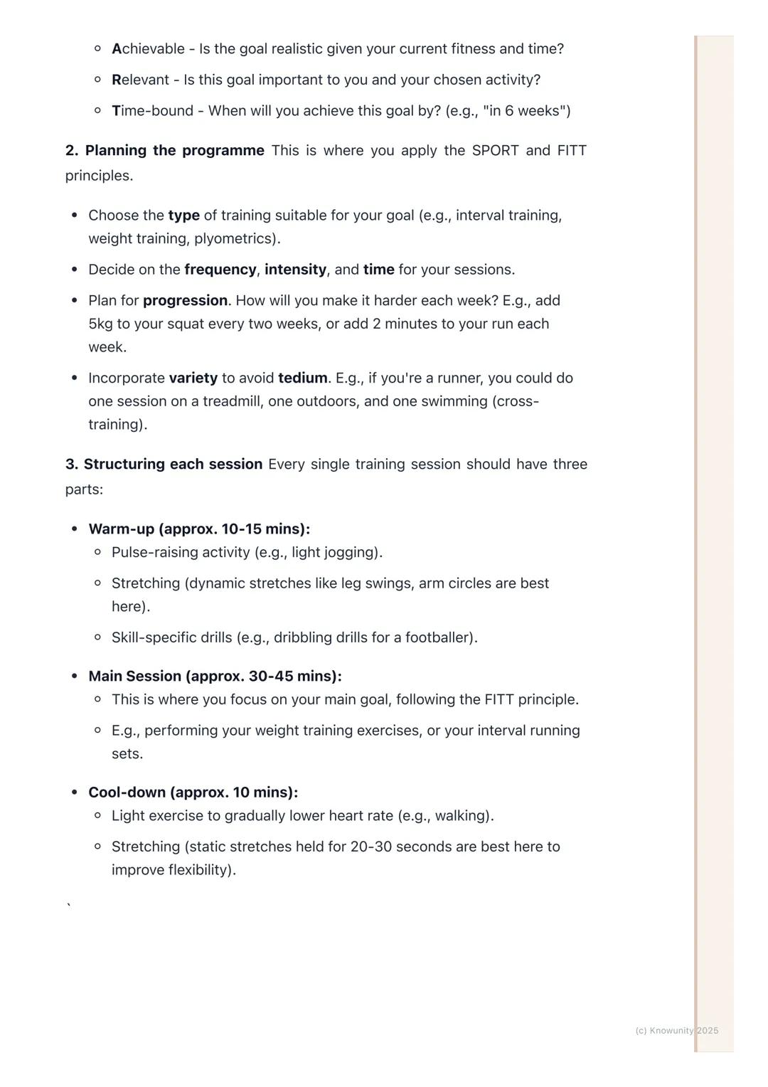 # Developing a Personal
Exercise Programme (PEP)

Introduction to personal exercise programmes

A Personal Exercise Programme (PEP) is a tra