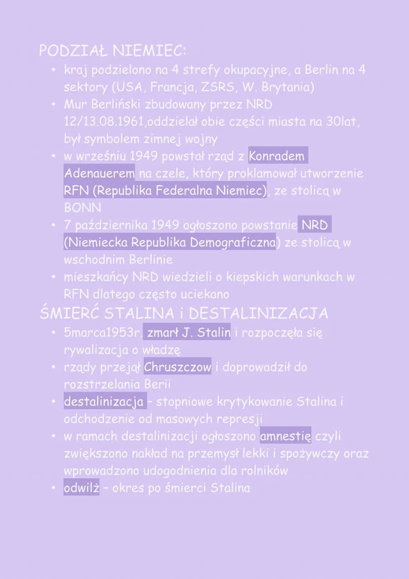 ŻELAZNA KURTYNA
PODZIELONA EUROPA:
Po II podział na 2 bloki:
-blok wschodni w strefie wpływów ZSRR (Polska,
Jugosławia, Rumunia, Bułgaria)
-