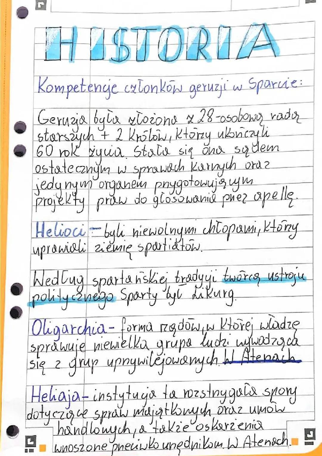 Historia starożytnej Grecji - Notatka do działu 2