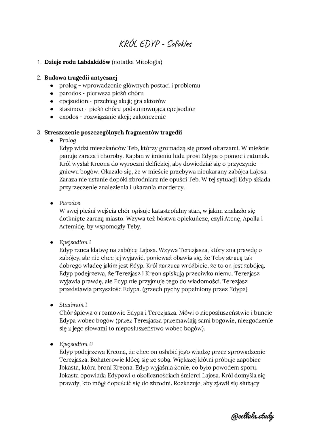 Król Edyp - streszczenie, plan wydarzeń, interpretacja