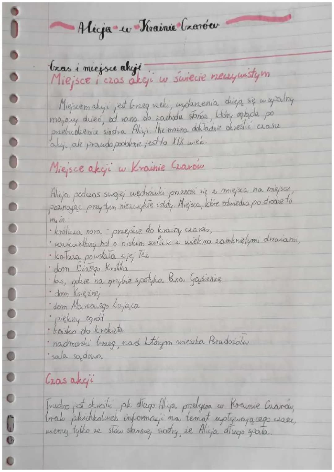 lektura ,,Alicja w Krainie Czarów'' klasa 5