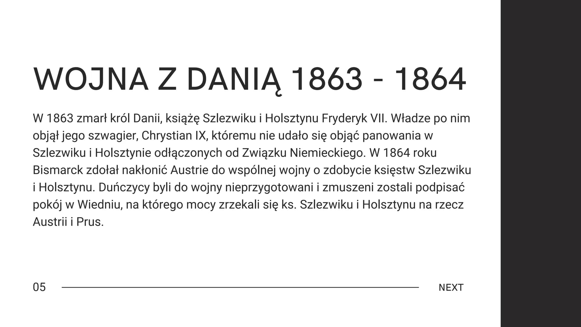 ZJEDNOCZENIE
NIEMIEC
01
Aleksander Kock
NEXT 3 ETAPY WALK
O
ZJEDNOCZENIE
02
Postanowienia Kongresu
Wiedeńskiego o utworzeniu
Związku Niemiec