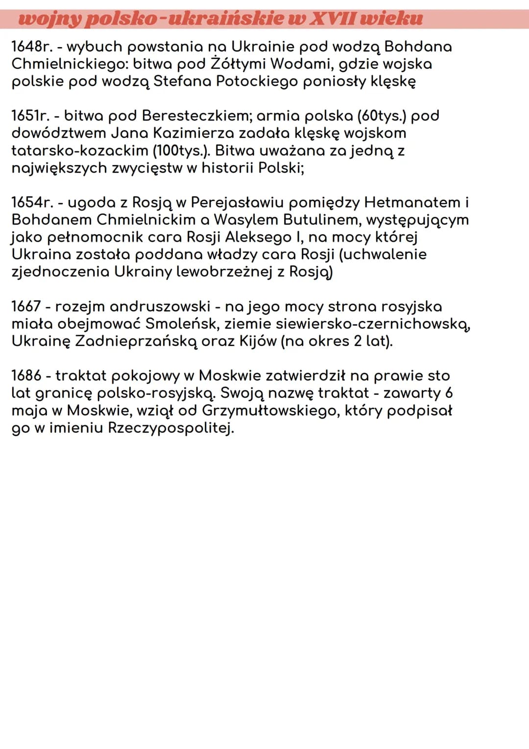 wojny RP z Rosją w XVI iXVIIw.
a) przyczyny wybuchu wojen z Rosją:
chęć zdobycia przez Rosję dostępu nad Morzem
Bałtyckim;
Zajęcie przez Iwa