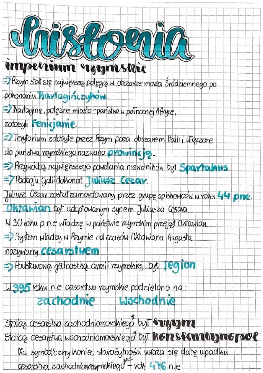 Imperium Rzymskie klasa 5