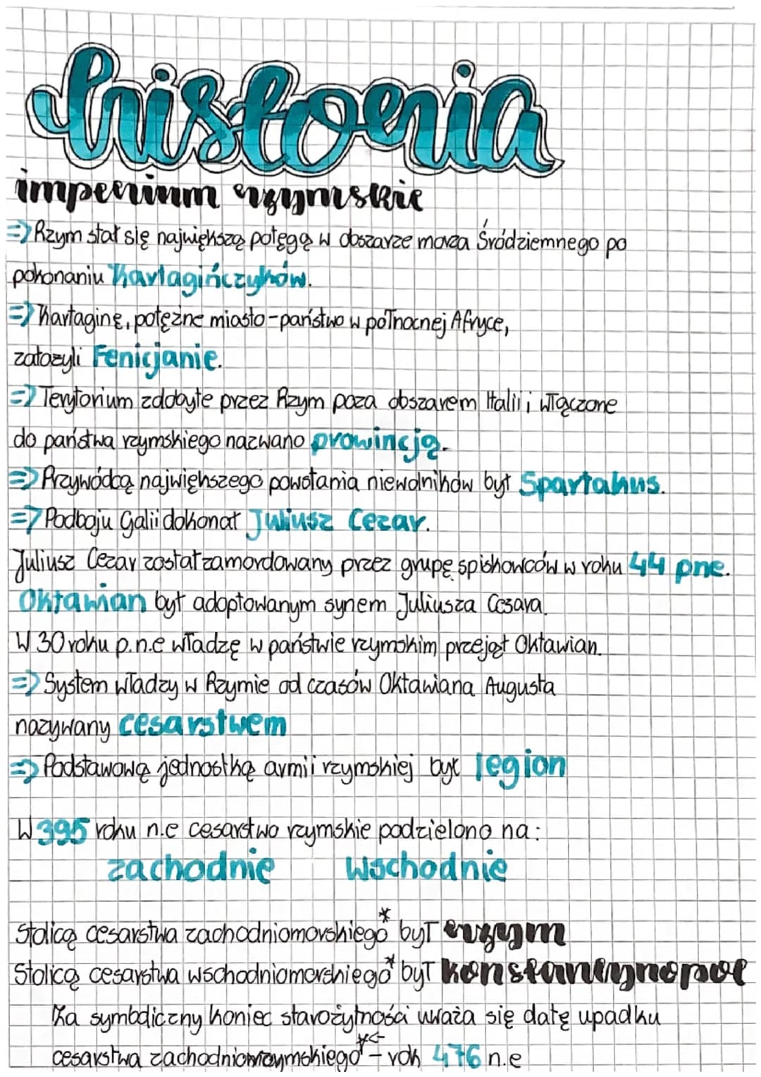 historia
imperium rzymskie
Rzym stał się największą potęgą w doszarze morza Śródziemnego po
pokonaniu havlagińczyhow.
hartagine, potezne mia