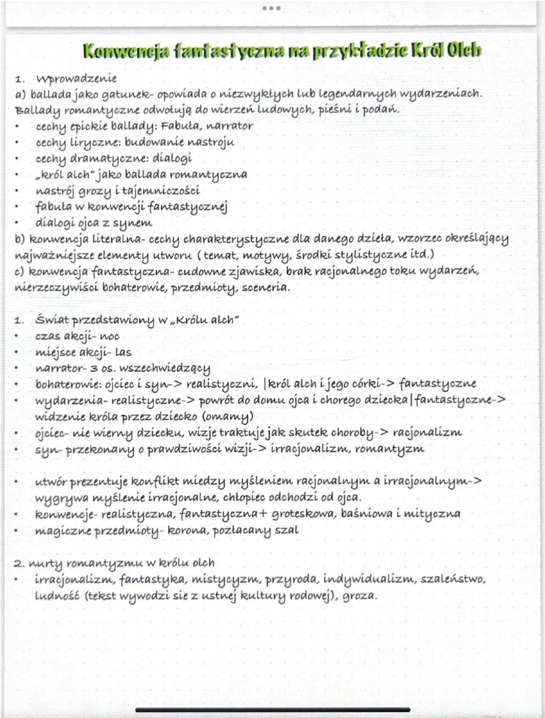 Król Olch - Analiza i Interpretacja