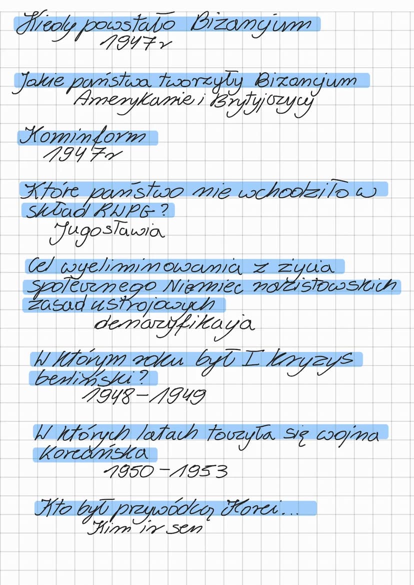 Hit
Powstanie bloku wschodniego
Środkowo-Wschodniej
1949, 1945- decyzje konferenci teherańskiej, jałtańskiy i pouzdamskiej-przyzwolenie
na p