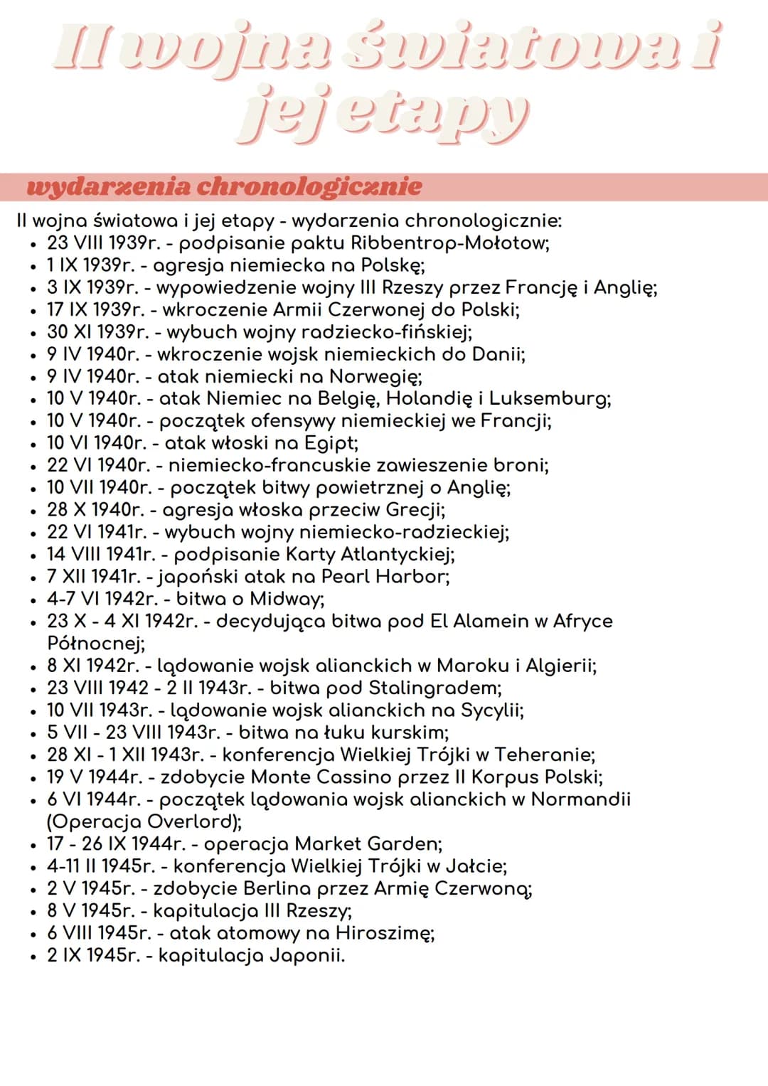 
<p>I wojna światowa wybuchła 28 lipca 1914 roku i trwała do 11 listopada 1918 roku.</p>

<p>23 sierpnia 1939 roku miało miejsce podpisanie 