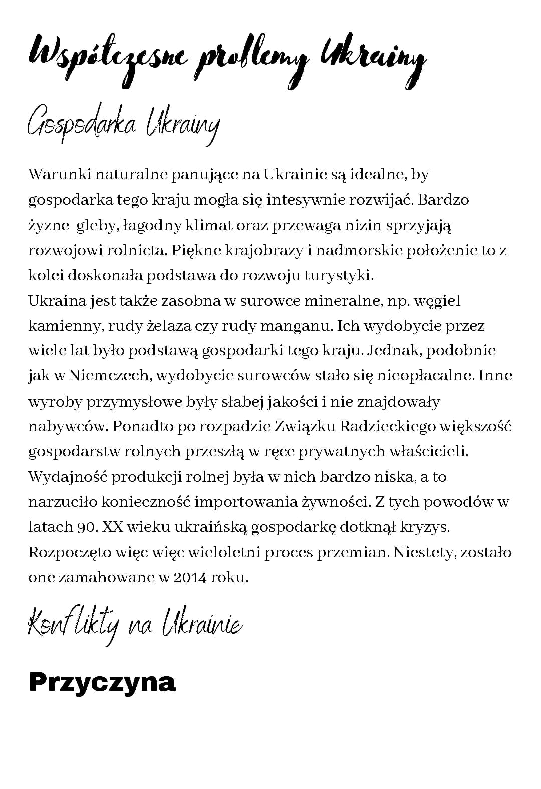 Wspołczesne problemy Ukrainy 
