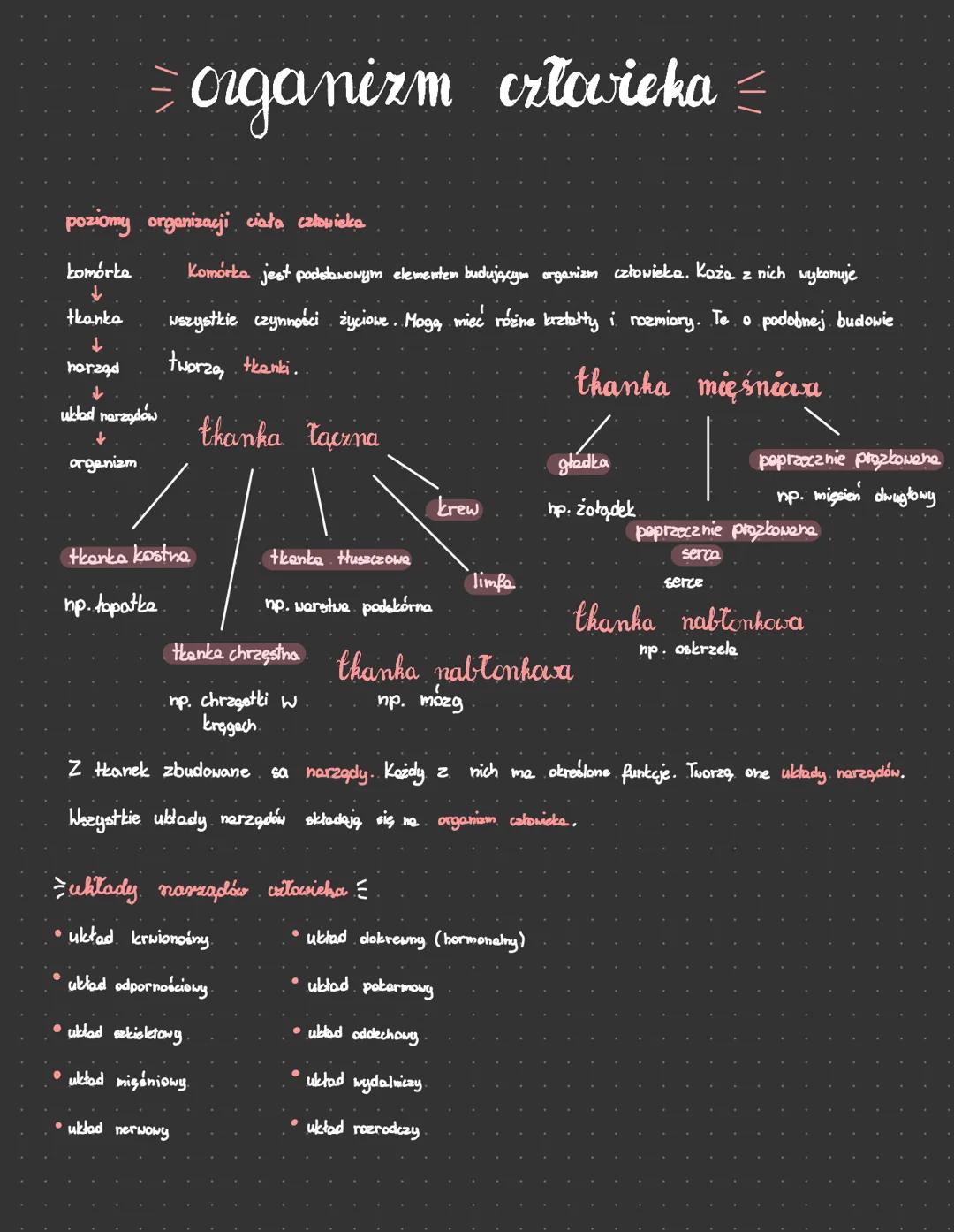 poziomy organizacji ciała człowieka
komórka
↓
tkanka
↓
horząd
↓
układ narządów
organizm
organizm człowieka
np. topatke.
Komórka jest podstaw
