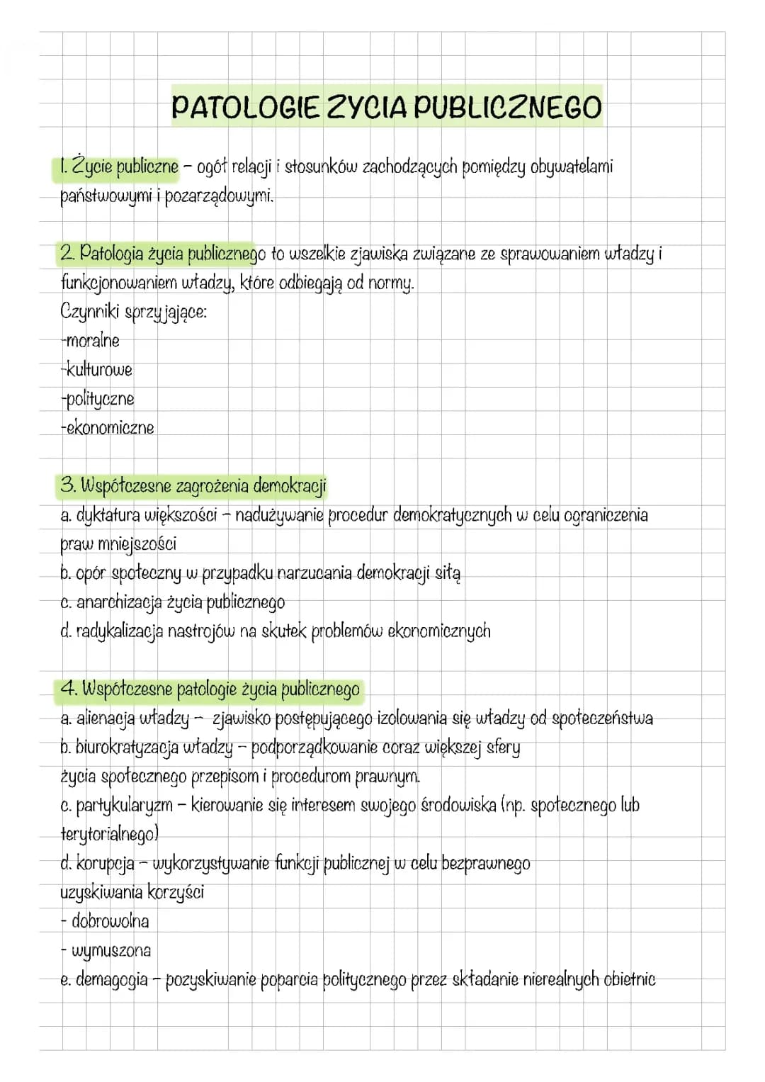 PATOLOGIE ŻYCIA PUBLICZNEGO 