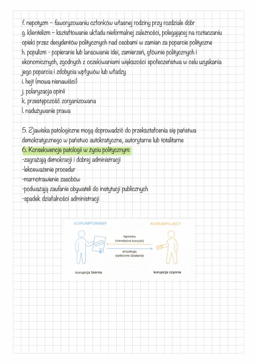 PATOLOGIE ZYCIA PUBLICZNEGO
1. Życie publiczne – ogół relacji i stosunków zachodzących pomiędzy obywatelami
państwowymi i pozarządowymi.
2. 